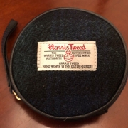 Harris Tweed 해리스 트위드 라운드 코인 케이스 원형 동전 지갑 블랙